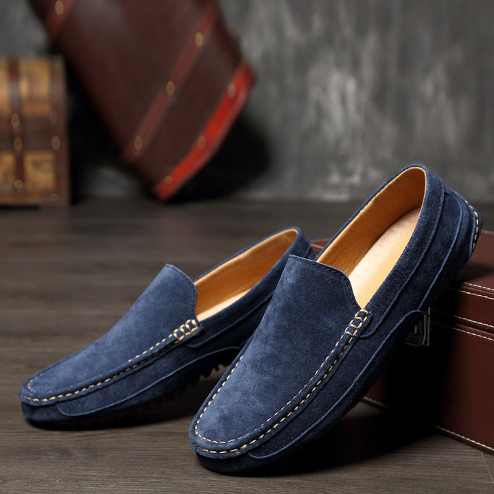 Stylish men's moccasin loafers, ideal slip-on office footwear for professional fashion.
