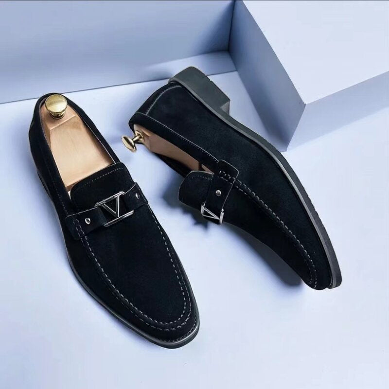 Sleek men's formal dress loafers. Easy slip-on design for a polished, professional business look.