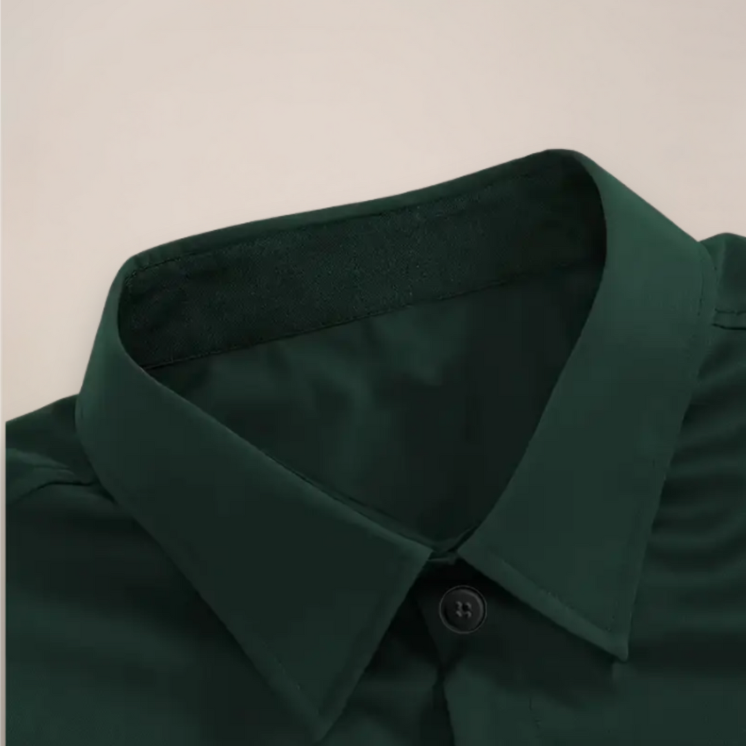 Essential men's slim-fit long-sleeve button-up shirt, a versatile piece for mens clothing & smart casual.