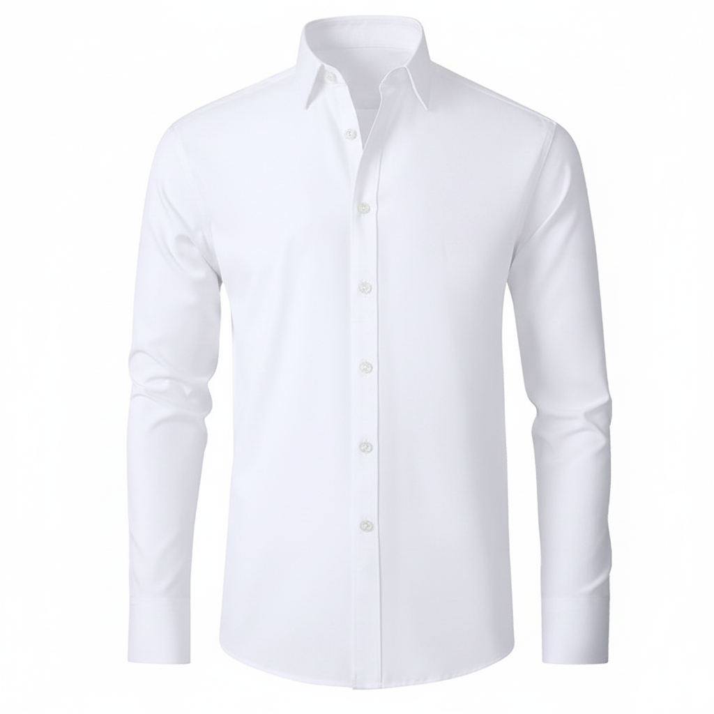 Sharp men's tight fit long sleeve shirt, sleek professional style, great for men's fashion.