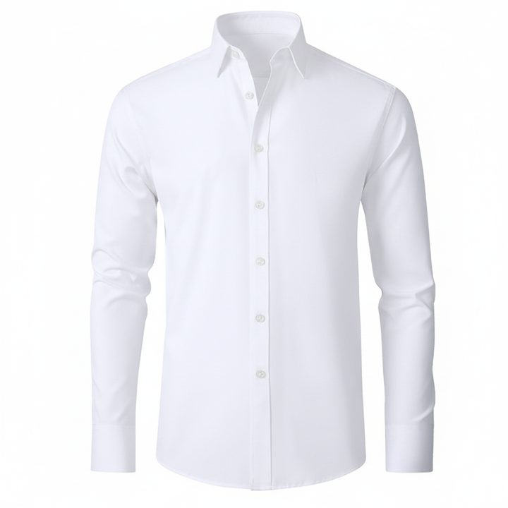 Sharp men's tight fit long sleeve shirt, sleek professional style, great for men's fashion.