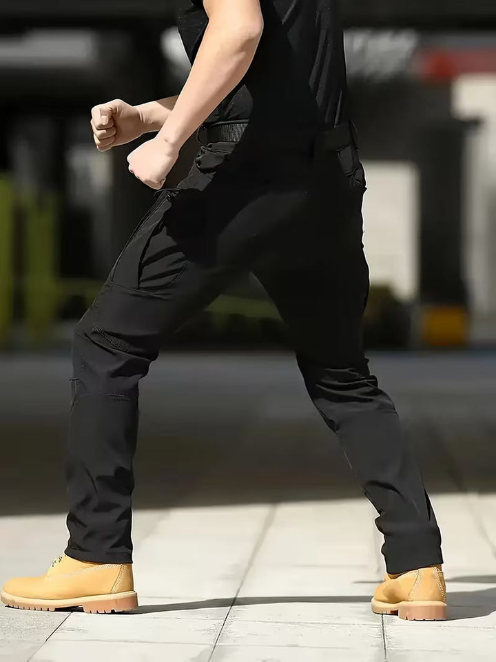 Stylish tapered fit men's cargo pants, perfect for work, utility, or casual wear.