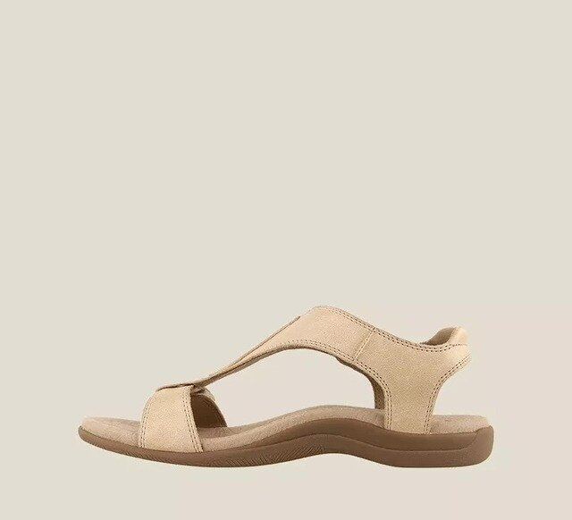 Women's orthopedic summer sandals with arch support for all-day comfort. Stylish T-strap design, perfect for casual wear.