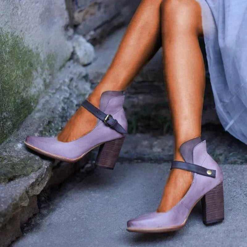 Elegant women's heeled ankle strap sandals for all-day comfort. Perfect chic summer footwear & party dress shoes.