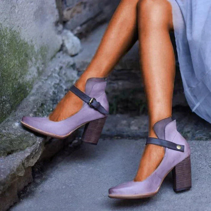 Elegant women's heeled ankle strap sandals for all-day comfort. Perfect chic summer footwear & party dress shoes.
