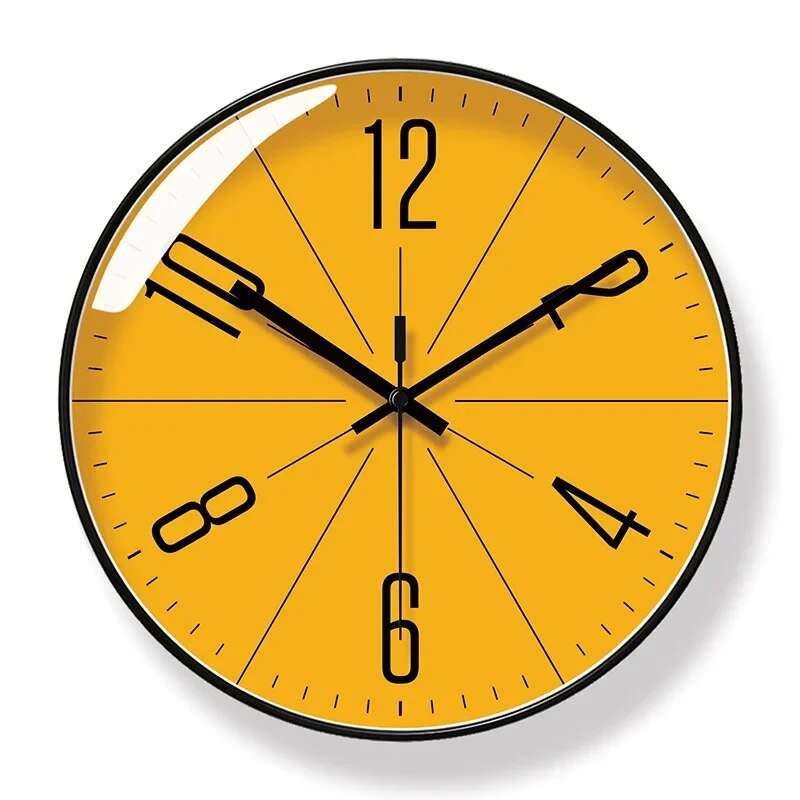 Silent modern wall clock with minimalist design, perfect for a peaceful office or home environment.