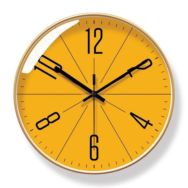 Contemporary silent wall clock. Minimalist design for elevated office decor and productivity.