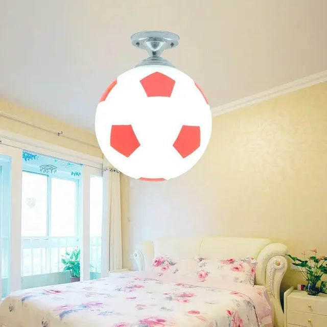 Cool basketball LED ceiling light for kids' rooms. Fun sports decor and bright lighting for playrooms.