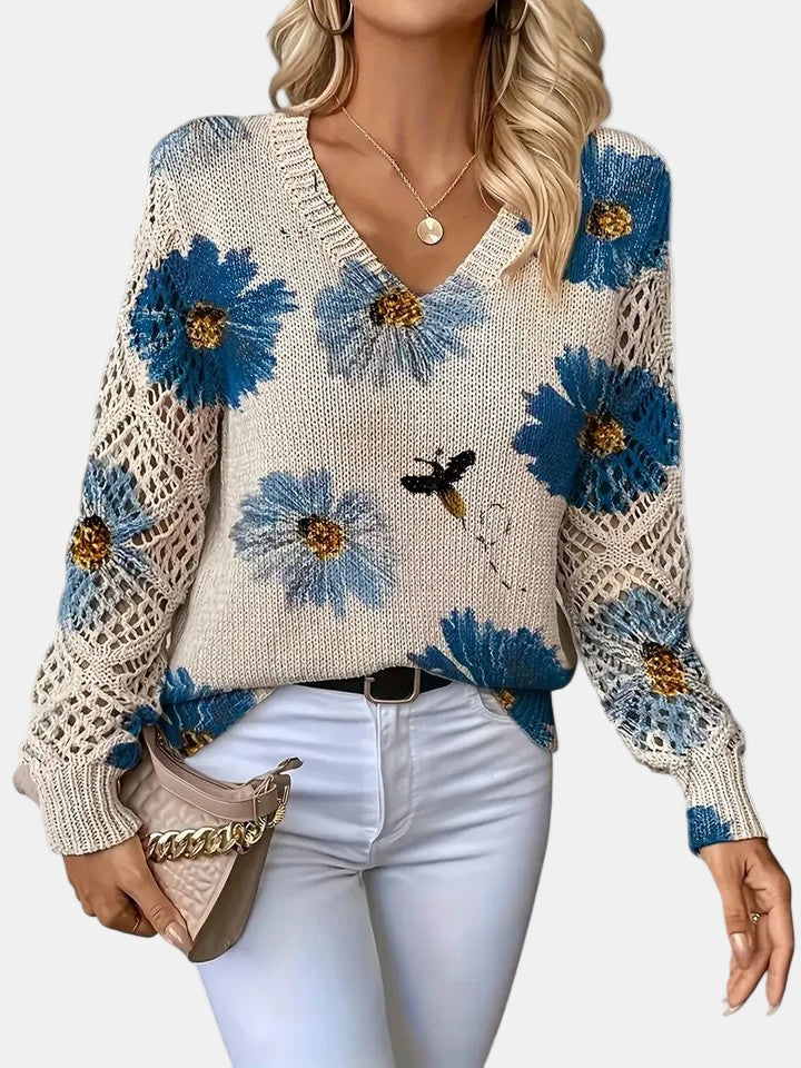 Women's chic knit sweater in a comfortable, versatile design, perfect for all-season everyday style.
