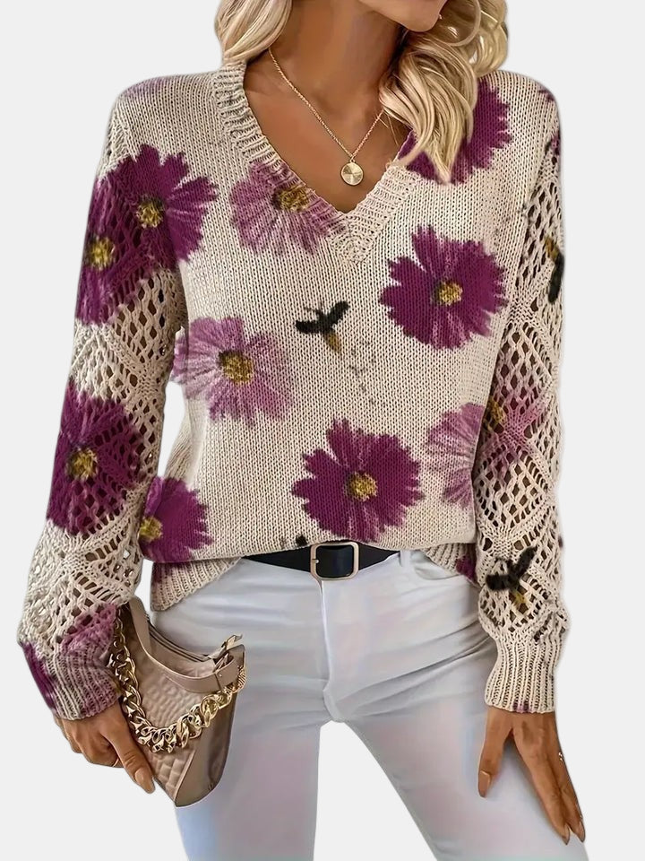 Chic women's knit pullover, soft and comfortable for all-season wear & versatile everyday styling.