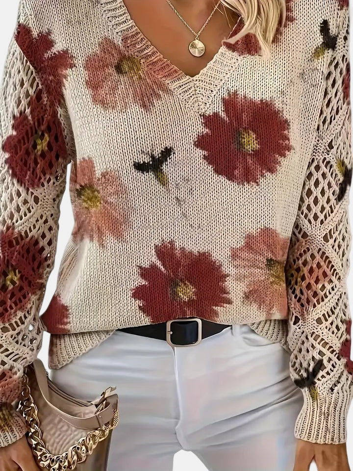 Soft women's knit pullover, comfortable and chic, ideal for all-season fashion & casual style.