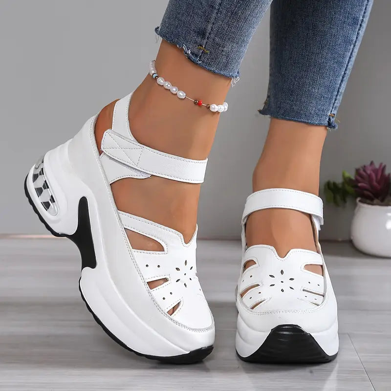 Orthopedic women's walking shoes, ergonomic design provides superior arch support & wide toe box comfort.