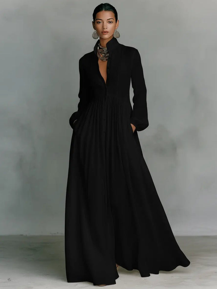 Chic spring/summer women's maxi dress. Relaxed fit, collared style offers effortless fashion & comfort.