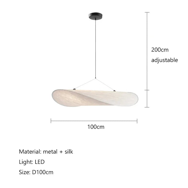 Handcrafted Silk Ceiling Lamp: Artisan crisp shape, ideal for contemporary bedroom lighting.
