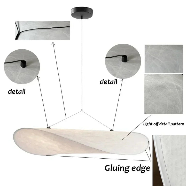 Decorative Artisan Ceiling Lamp: Crisp-shaped silk fixture provides soft ambient light for any room.