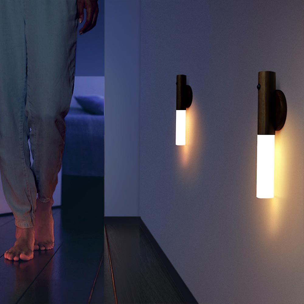 Rechargeable LED wall lamp, battery-operated with motion sensing for ambient light.