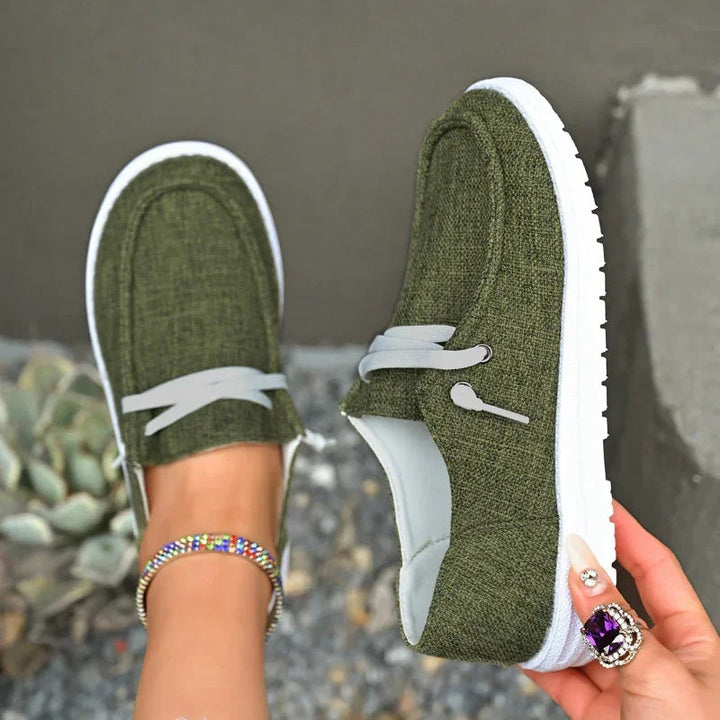 Active women's slip-on flats: everyday comfort, bunion relief, lightweight, wide fit.