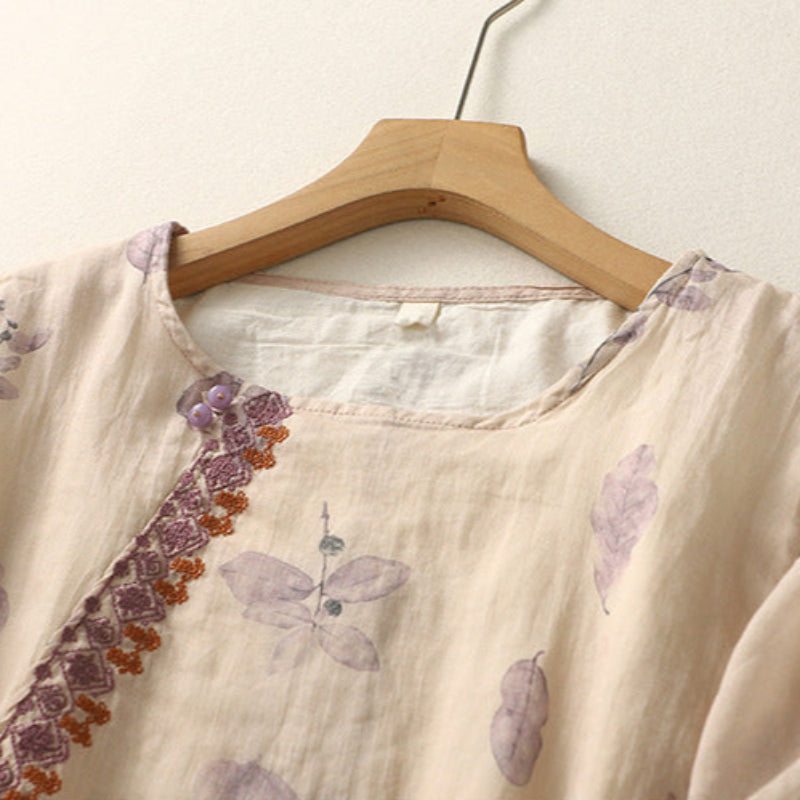 Women's Embroidered Blouse - Relaxed Fit