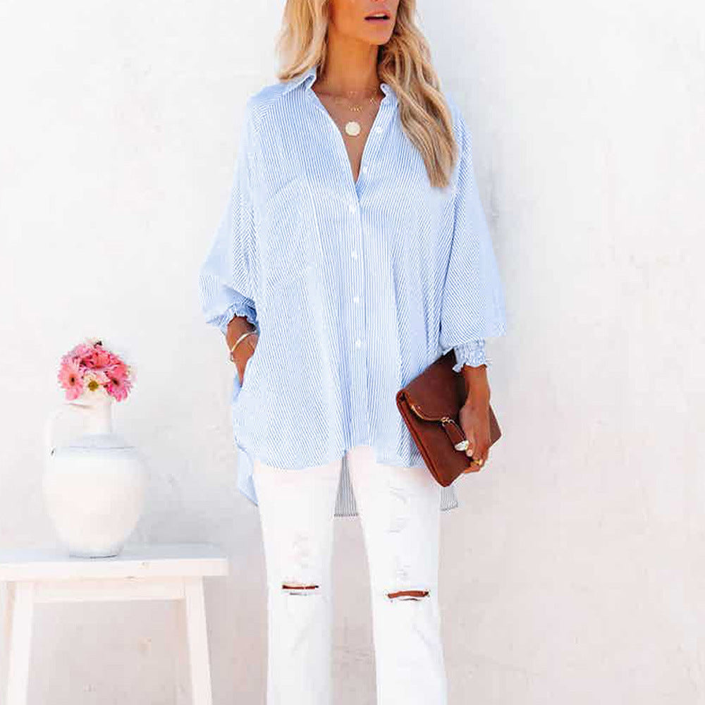 Women's Oversized Balloon Sleeve Casual Shirt