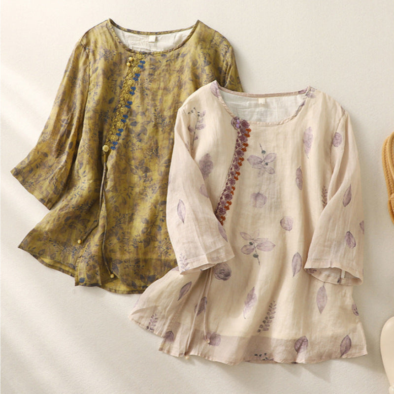Women's Embroidered Blouse - Relaxed Fit