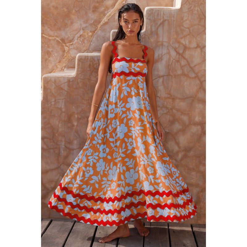 Women's Sleeveless Floral Print Dress
