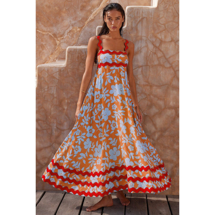 Women's Sleeveless Floral Print Dress