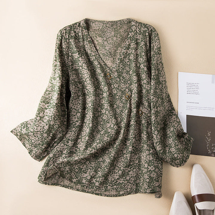 Women's Button Front Relaxed Shirt