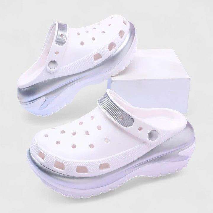 Women's elevated comfort platform sandals with non-slip sole, perfect for stylish summer outdoor wear.