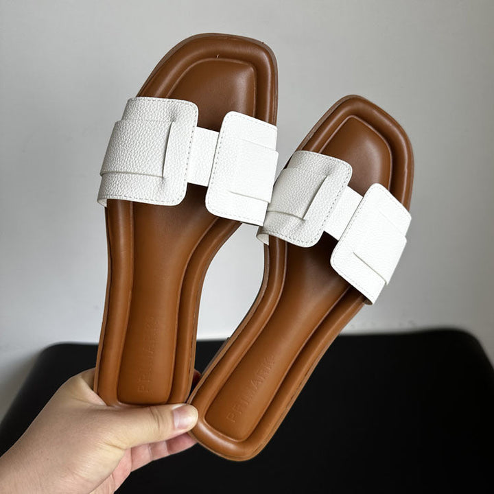 Women's Luxe Comfort Slides: ultimate comfort sandals, essential slip-on summer footwear.