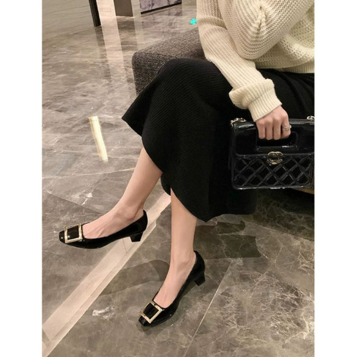 Women's Heeled Sandals with Metallic Accent