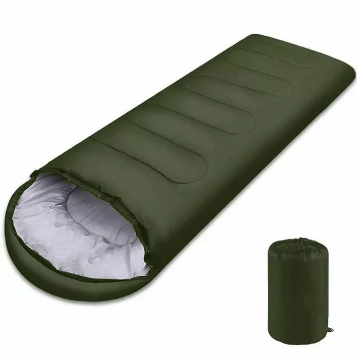 Portable unisex sleeping bag, ideal lightweight gear for camping, hiking, and travel adventures, easy to pack.