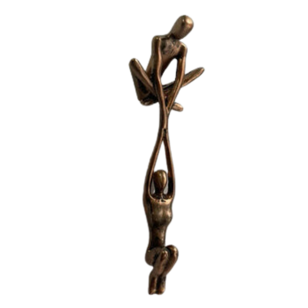 Elegant "Love & Strength" figurine, a modern abstract sculpture for home or office decor.