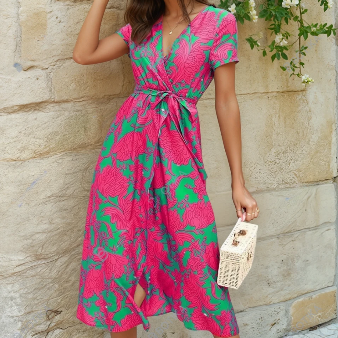 Women's Lightweight Floral Midi Dress