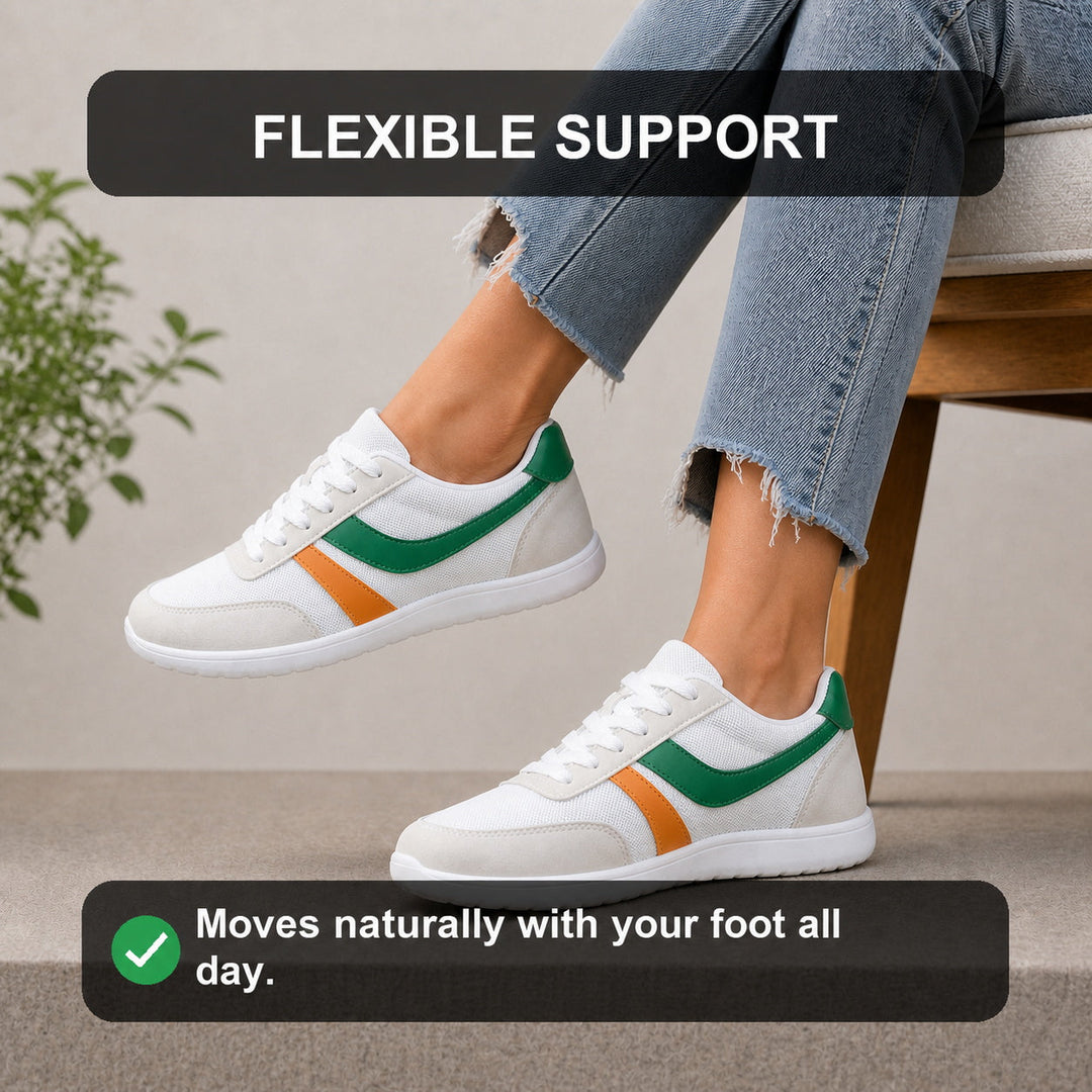 Women's casual walking shoes, offering roomy toe comfort and reliable daily support.