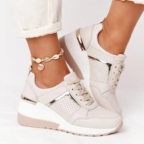 Durable women's orthopedic sneakers for walking, providing comfort, stability & arch support for active lifestyles.