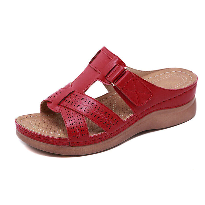 Stylish women's summer sandals with orthopedic features, offering comfort and support for daily activities.