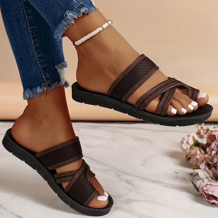 Ultra-light women's summer slip-on sandals, designed for exceptional comfort and arch support.