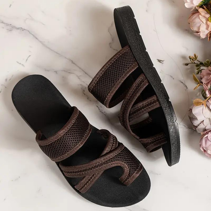Everyday women's orthopedic sandals; stylish slip-on design with ultimate arch support.