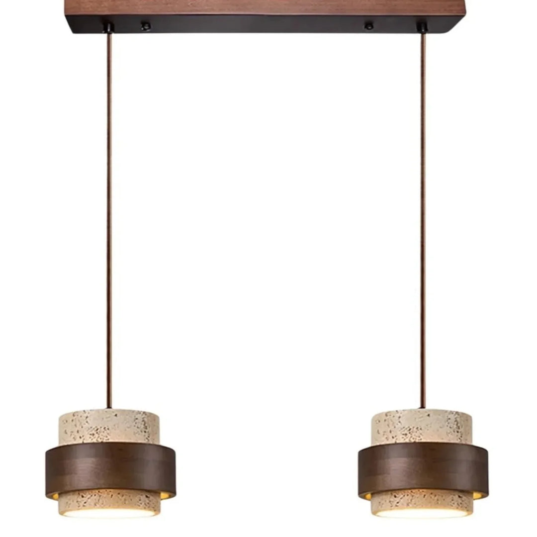Minimalist natural cylinder ceiling lamp, modern aesthetic.