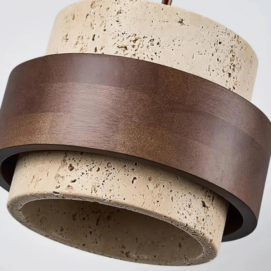 Natural cylinder ceiling lamp, modern for dining room.