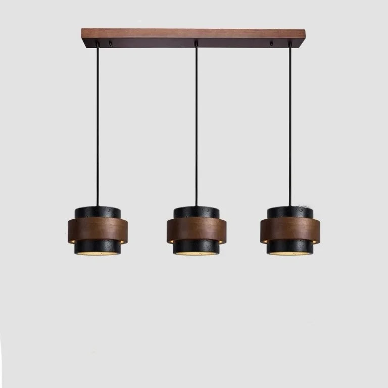 Modern minimalist natural cylinder pendant lamp, ceiling.