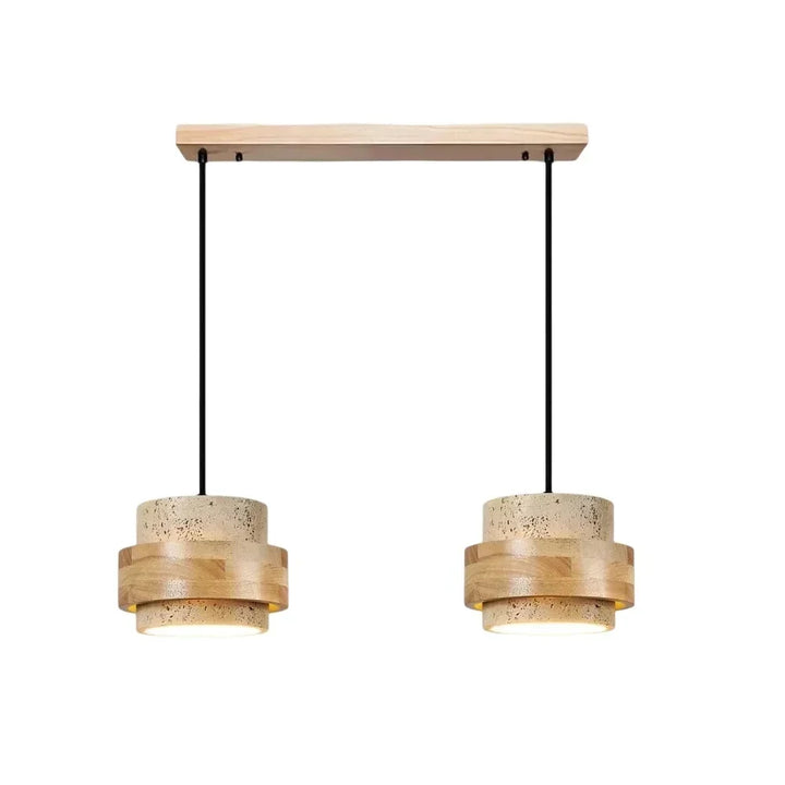 Natural cylinder pendant for home decor, modern aesthetic.