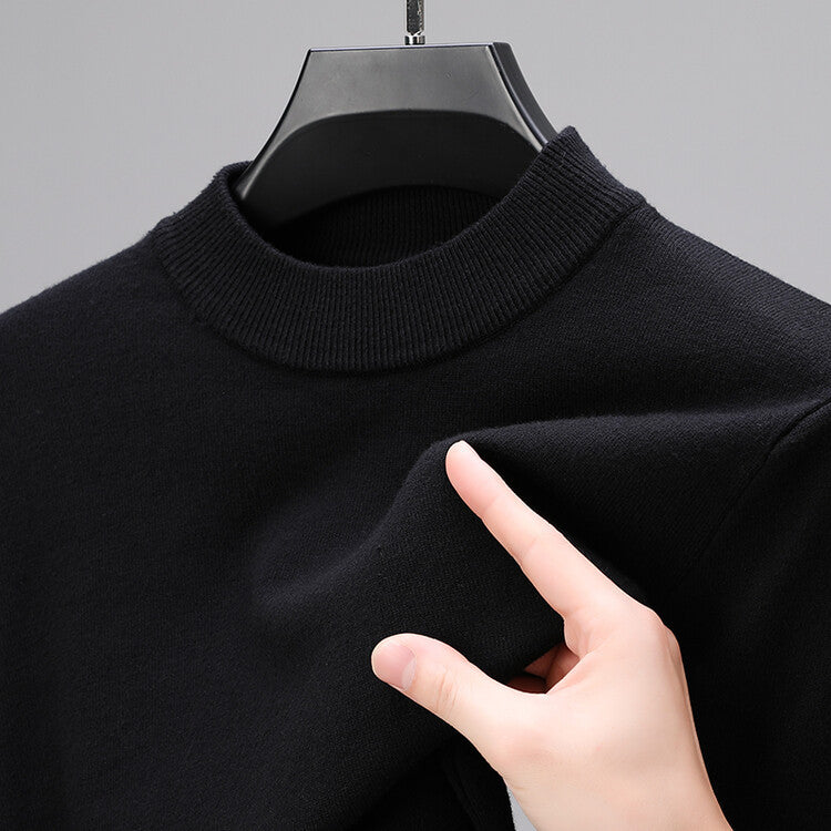 Modern fashion men's premium knit sweater. High-quality long sleeve elegant top for gentlemen.