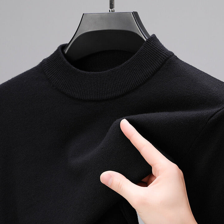 Modern fashion men's premium knit sweater. High-quality long sleeve elegant top for gentlemen.