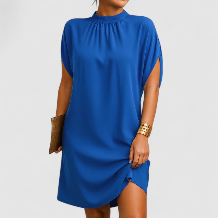 Women's Mock Neck Shoulder Cutout Dress