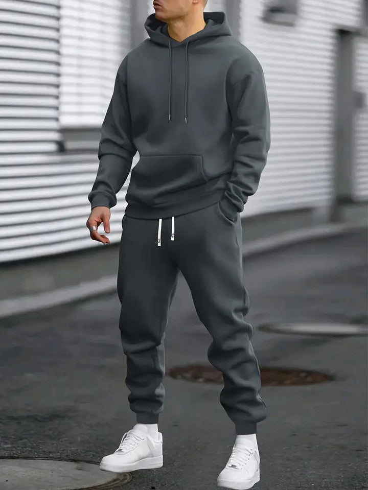 Modern unisex solid beige tracksuit. Breathable design offers comfort for athletic activities or everyday wear.