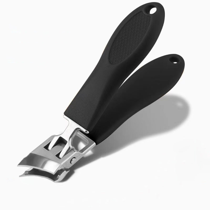 Anti-splash nail clippers showing the catcher mechanism; perfect for clean, easy nail care for seniors.