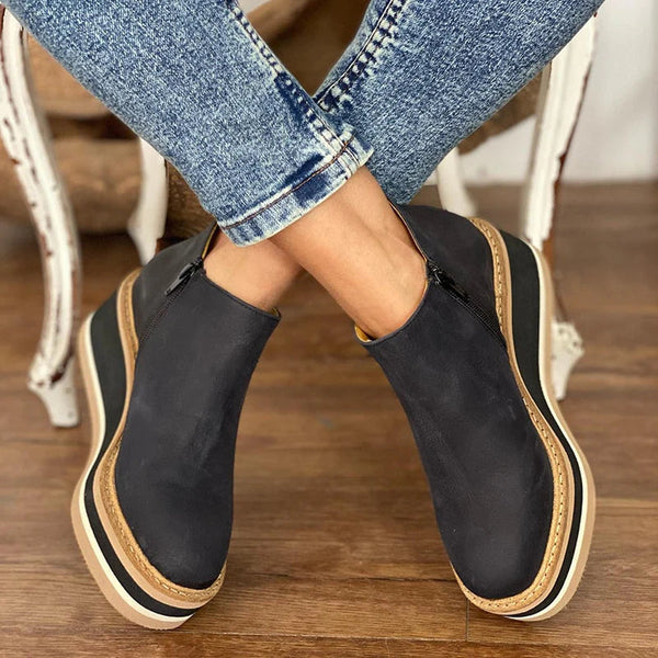 Versatile women's platform ankle boots, elegant yet casual, providing comfort for any season.