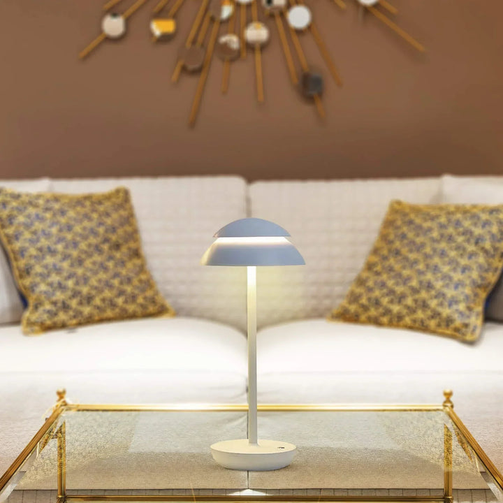 Sleek aluminum Nordic minimalist LED desk lamp. Rechargeable with touch control for modern homes.