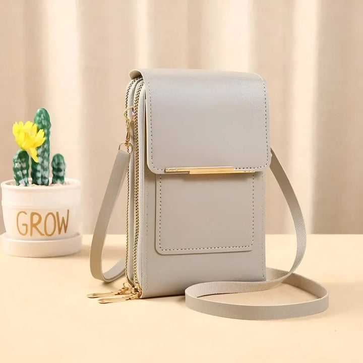 Hands-free women's anti-theft crossbody bag for convenient, secure travel & daily errands.